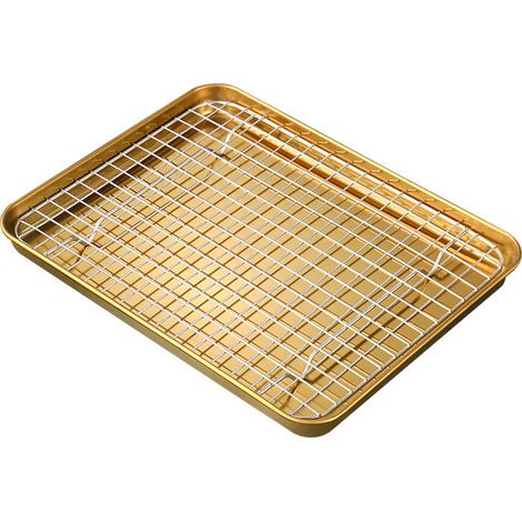 Plat à rôtir et à pâtisserie en Aluminium avec Grille en Acier Inoxydable: Plat à Biscuits avec Grille de Refroidissement - 31242.5