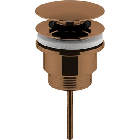 Nuie Universal Push Button Basin Waste Slotted/Un-Slotted - Brushed Bronze