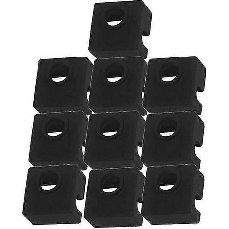 Lot de 10 manchons en silicone pour buses d'imprimante 3D, protections thermiques, compatibles avec les blocs chauffants d'extrudeuse Ender-3 CR-10, haute qualité. (1/5)