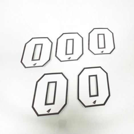 Autocollant stickers UFO pour moto Numéro 0 blanc 130x102 Neuf