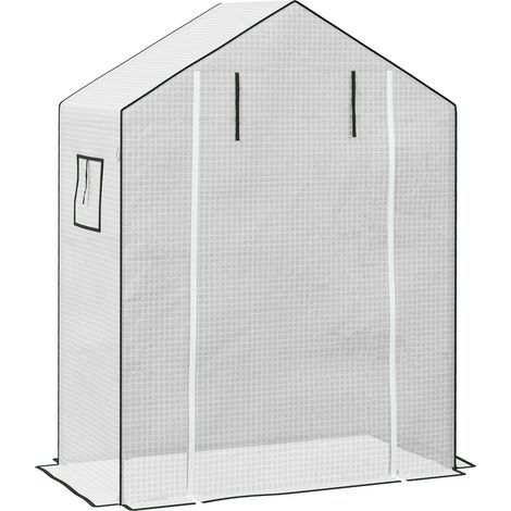 AMXCNOY Film PE de remplacement, bâche de rechange avec protection UV, porte enroulable, fenêtre latérale, film pour serres, serres à tomates, 140 x 73 x 190 cm, blanc (1/5)