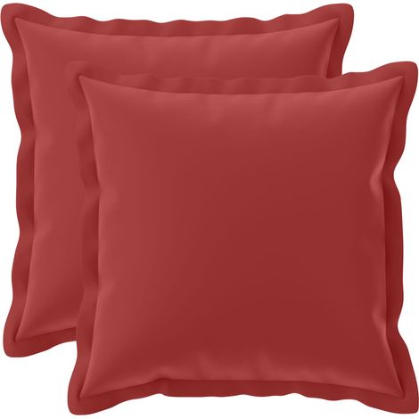 Federa 2 pz HOUTEN Rosso Vino 40 x 40 cm Poliestere vidaXL (1/5)