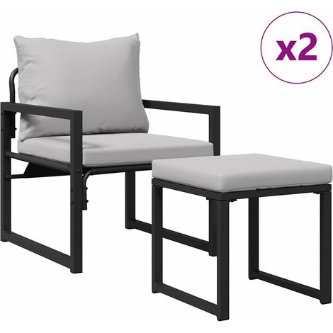 Maison Exclusive - Arredamento da Giardino 4 pcs 2-Numero di posti Grigio chiaro