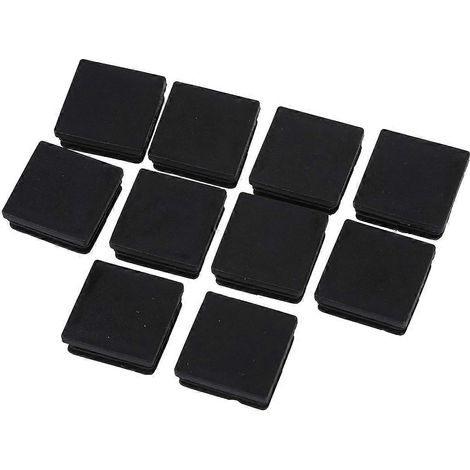 Schwarze Endkappen für 40 mm x 40 mm Vierkant-Kunststoffrohre (10er-Packung) (1/5)