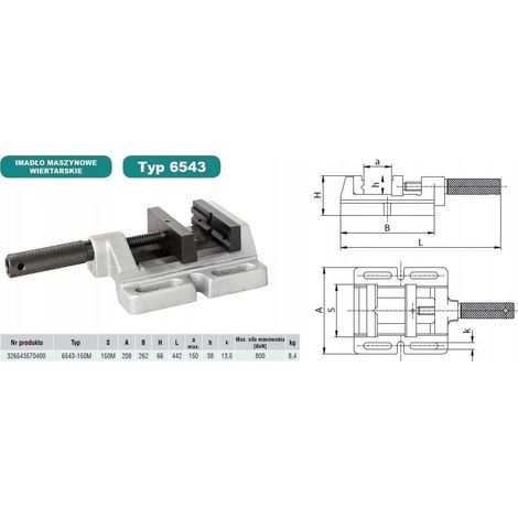 Bahco 6543-150 Gressino da perforazione in ghisa 150 mm