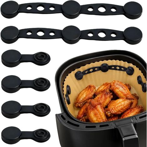 Air Fryer Silicone Magnet for Baking Paper Air Fryer, Anti-Slip Air Fryer Accessories, Silicone Buckle Magnets for Single and Double Stack Air Fryers (1/5)