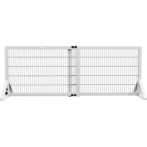 Sicherheitsgitter, verstellbare Breite 101-181 cm, Kiefernholz und Stahl, Höhe 67 cm, für Hunde, Treppen und Flure (1/5)