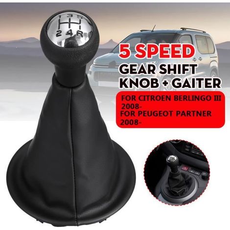 5-Vitesse Pommeau Levier de Vitesse Soufflet Pour Citroen Berlingo III/ Peugeot Partner 2008- (1/4)