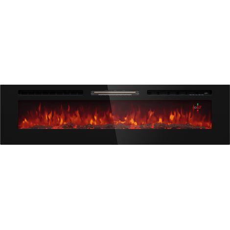 Klarstein Chimenea eléctrica de pared Galeras 178 1800W LED