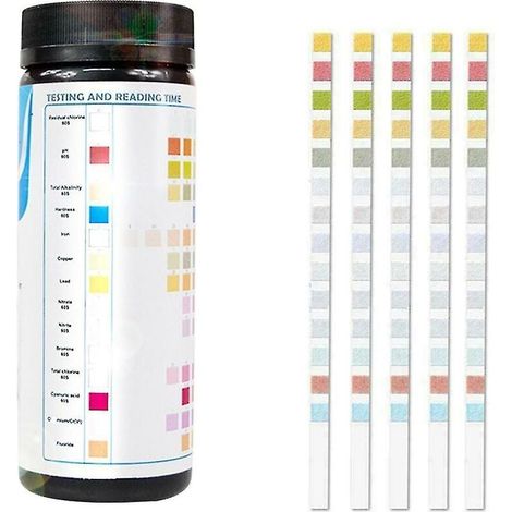 Kit de test d'eau potable 14 en 1 Test de qualité de l'eau pour puits et eau du robinet 50/100 pièces 50 pièces (1/4)