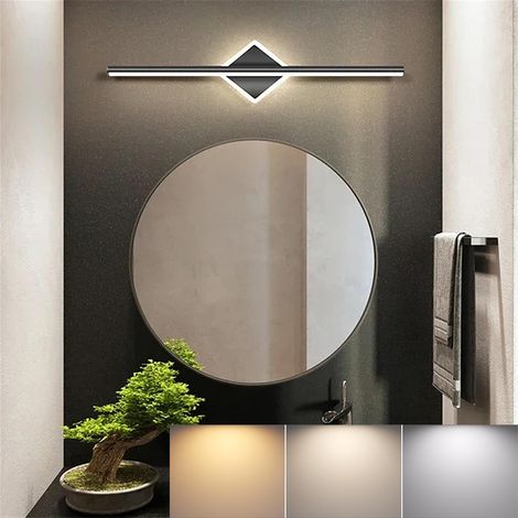 Applique LED 10 W pour coiffeuse, miroir de salle de bain, lumière blanche 3000 K/4000 K/6000 K, 40 cm, pour armoire à miroir de salle de bain (1/5)