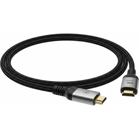 Câble HDMI - FORCE POWER - Ultra High Speed 2.1 1.5m - 48 Gbps - 8K60Hz - Gaine tressée triple blindage (1/5)