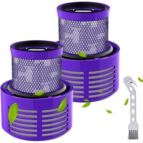 Lot de 2 filtres de rechange pour aspirateur Dyson V10 SV12 Réutilisable V10 Filtre pour Dyson Aspirateur V10 SV12 Lavable Cyclone Animal Absolute Batterie Numéro de pièce DY-969082-01 (1/4)