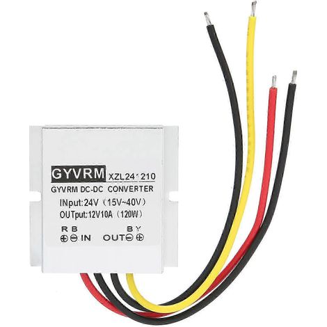 Wasserdichter 24V auf 12V 10A 120W Abwärts-Spannungswandler, DC-DC-Regler für Netzteile (1/4)