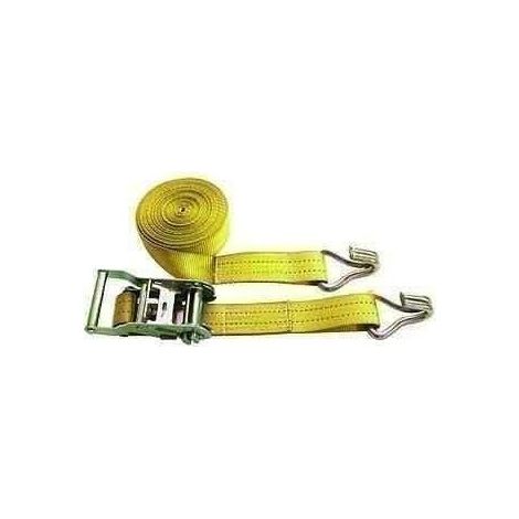 Sangle 35mm avec tendeur et 2 crochets L:4,5m pour remorque
