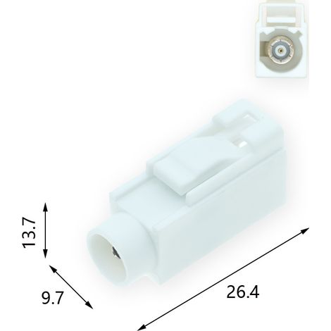 FAKRA Langkörper-Buchse Typ B, FAKRA Gerade Buchse SMB-CK-1.5-3 Kfz-Steckverbinder Lang- und Kurzkörper SMB (1/2)