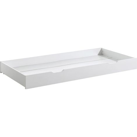 ARKAN - Tiroir pour Lit 90x200cm en Pin Massif Blanc (1/3)