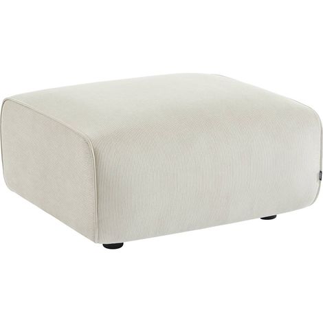 sweeek - Sitzhocker, Fußhocker mit Cordbezug für 2-Sitzer-Sofa Wallas