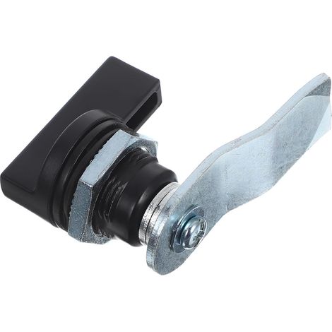 Serrure de Porte d'Armoire à Came MS406 en Alliage de Zinc avec Poignée Noire, Verrou de Sécurité pour Caisses à Outils et Armoires Industrielles, Installation Facile en Milieu (1/5)