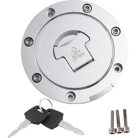 Fuel Tank Cover,Duokon bouchon de réservoir d'essence de remplacement en acier inoxydable pour Honda CBR600RR 2003-14 CBR600F4 F4i 2001-2006. (1/5)