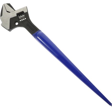 Clé à Molette et Queue Pointue 12 Pouces Robuste en Acier Noir avec Mâchoires Réversibles Poignée Effilée Légère pour Travaux Mécaniques et Plomberie (1/4)