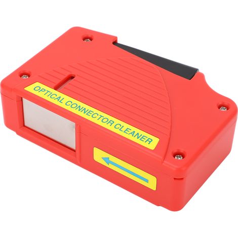 Rotes Glasfaser-Reinigungsgehäuse, kompakt und leicht, Reiniger für SC-, FC-, LC- und ST-Steckverbinder.