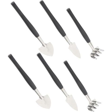 6 Pièces Outils de Jardin Miniatures en Acier Inoxydable pour Plantes, Succulentes, Bonsaï et Herbes (1/5)