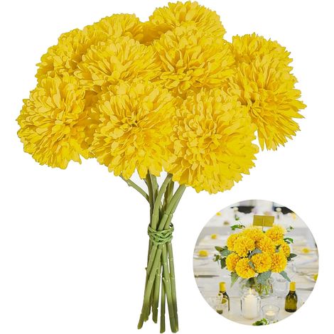 12 Paquet Fleurs Artificielles Hortensia Artificielle Deco Boule de Fleur (1/5)