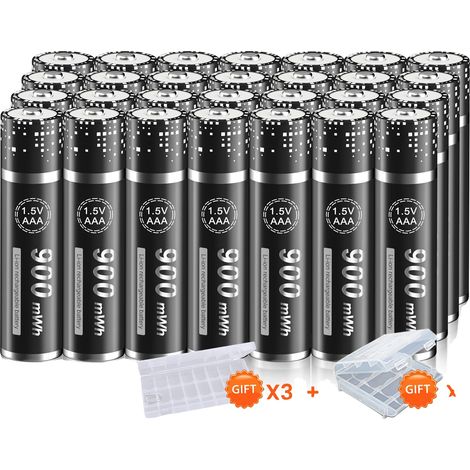 Batería recargable de iones de litio, compatible con mandos a distancia, carga rápida, 28 pilas AAA. (1/2)