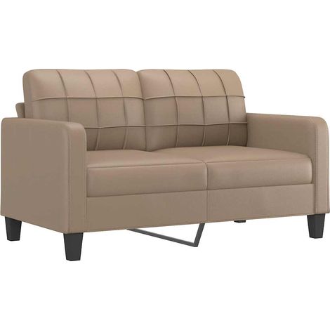 2-Sitzer-Sofa Cappuccino-Braun 140 cm Kunstleder vidaXL