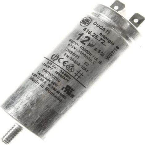 Condensatore 12µf 400v per asciugatrice electrolux