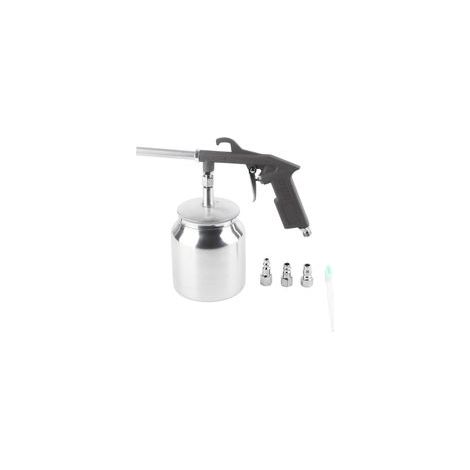 Pistolet de Sablage avec Réservoir de 750cc, Aluminium, Consommation d'Air 320 420L/min, Pour Polissage Métal (1/5)