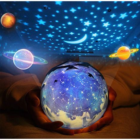 Projecteur d'étoiles rotatif, veilleuse pour bébé, 5 couleurs interchangeables