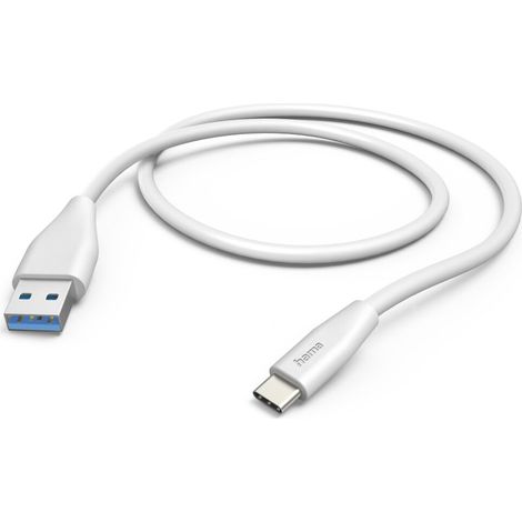 Hama Cavo di ricarica USB USB 2.0 Spina USB-A, Spina USB-C® 1.50 m Bianco 00201596 (1/3)