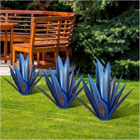 Rustikale Metallskulptur, 55 cm – Dekorative Agavenpflanze für den Garten – Wetterfest – Für drinnen und draußen geeignet (1/5)