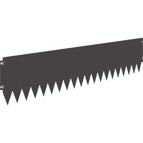 vidaXL Lawn Edging 20 pcs 103 x 25 cm Steel Black