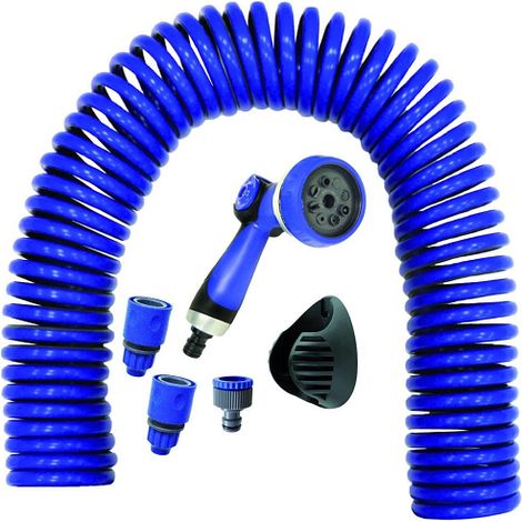 Manguera Helicoidal 9 mm 15 M Azul (1/4)