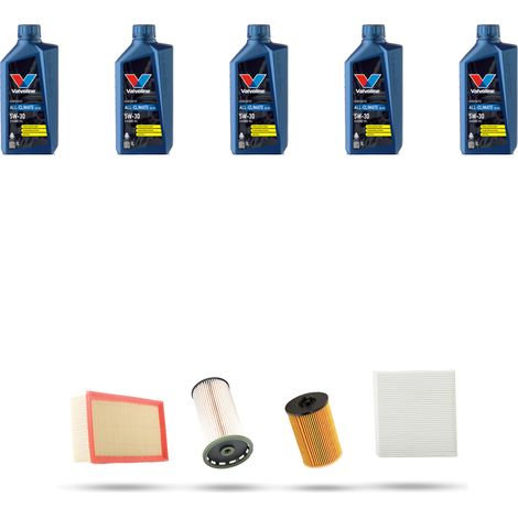 Kit tagliando 4 FILTRI e 5L OLIO compatibile con Audi Q3 (F3B,F3N) 2.0 40 tdi 140kw dal 2018 (1/5)