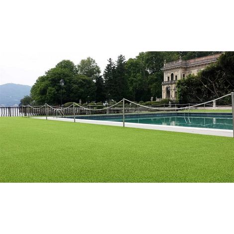 1PZ Prato Sintetico Artificiale 2x25mt =50mq spessore 7mm fondo drenante Manto erboso/Tappeto erba finta (1/2)