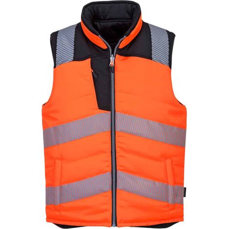 Bodywarmer réversible haute visibilité PW3 - XXXL - Orange/Noir - PORTWEST