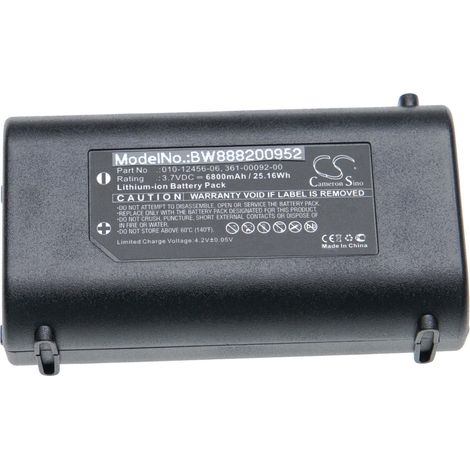 vhbw 1x Battery compatible with Garmin GPSMap 276Cx GPS Tracker (6800 mAh, 3.7 V, Li-Ion) (1/2)
