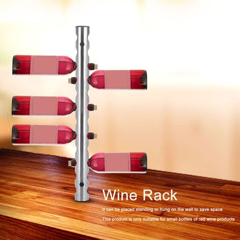 Wandmontiertes Weinregal aus Edelstahl für Küche und Hausbar, Weinregale (12 Löcher) (1/4)