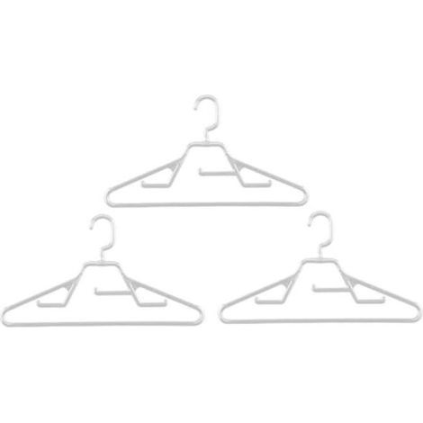 Tontarelli Juego de 3 Perchas Twist con Soporte para Cinturones y Corbatas Blanco