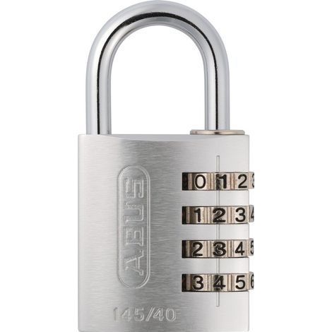 Abus - Silberfarbenes Kombinationsvorhängeschloss 145-40 mm