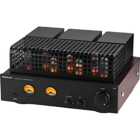 Amplificateur à tubes, puissance de sortie nominale 12W x 2, réponse en fréquence 10Hz - 40kHz, dimensions 318mm x 305mm x 155mm, sensibilité d'entrée 300mV, consommation électrique 150W (1/5)