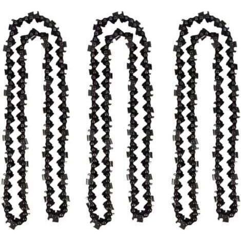 Lot de 3 Chaîne de tronçonneuse de 50 cm 0.325" 1,5 mm 76 maillons d'entraînement - compatible avec Timberpro 62CC, Hyundai et autres
