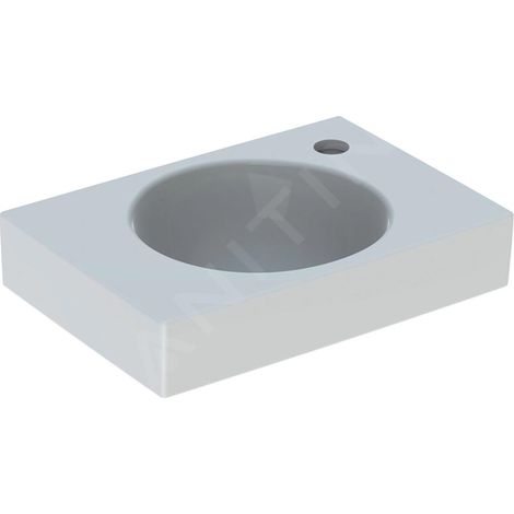 GE Preciosa II Lavabo, 40x28cm, trou de robinetterie à droite, sans trop-plein, blanc (1/4)