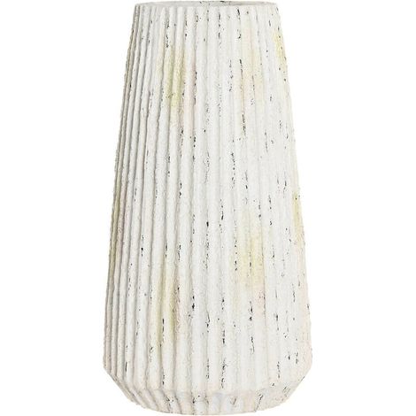 Vase blanc en magnesia style romantique pour une déco élégante - Blanc texturé effet pierre (1/3)