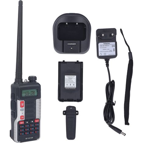 Radio bidirectionnelle UV 8W 136-174MHz 400-520MHz longue portée, rechargeable USB sans fil, talkie-walkie avec adaptateur secteur 100-240V (prise UE) (1/5)