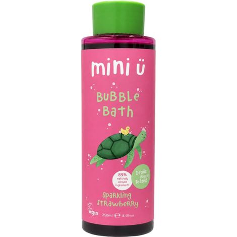 Bagnoschiuma naturale per bambini e neonati, colorante per l'acqua, Fragola, Mini-U